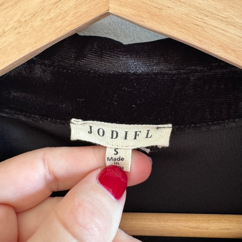 JODIFL - Black Velvet Dress - Size S - Picture 3 of 5